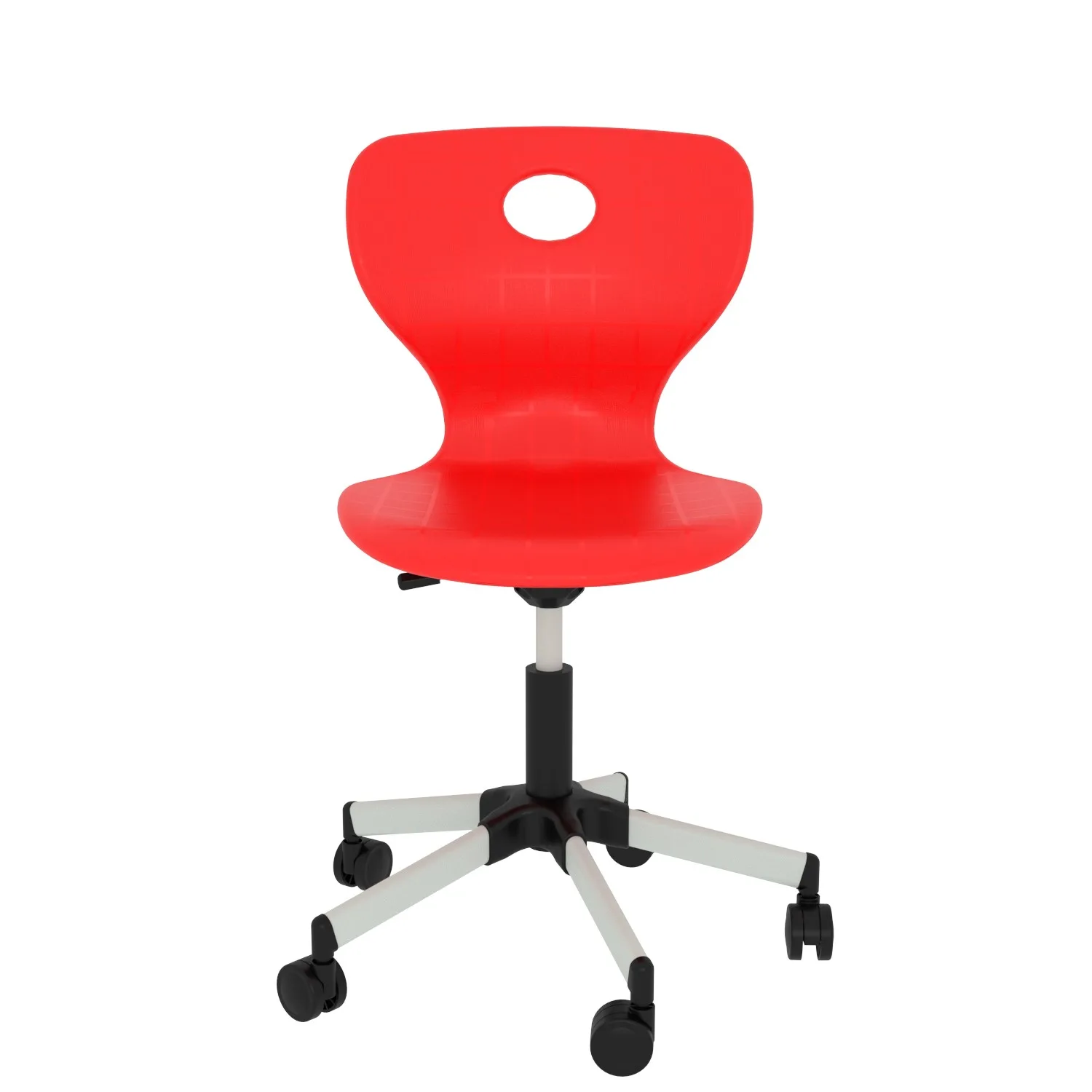 Valentina-Yildiz-Ayak-Kirmizi-2-jpeg.webp Valentina Döner Monoblok Sandalye Kırmızı - Görsel 1